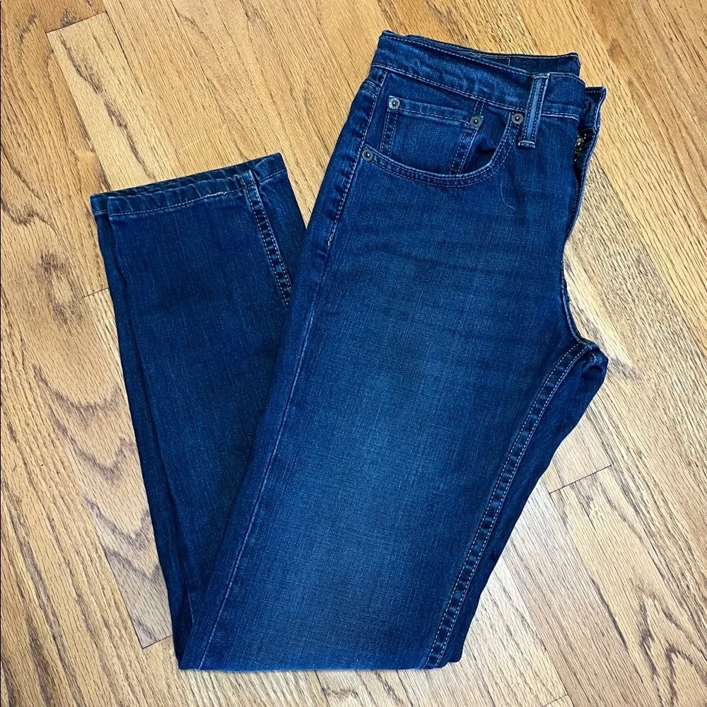 -Levi's 511 Dark Wash Made Dec/2015 Denim Blue Jeans Men's W/28 L/30